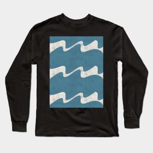 Blue Sea Wave Summer Holiday Long Sleeve T-Shirt